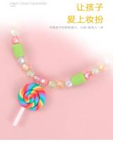 Juego De Joyería Para Niñas Con Collar Y Pulsera De Bolas Dulces Y Lollipop Charm Regalo De Cumpleaños Para Niñas - details 1