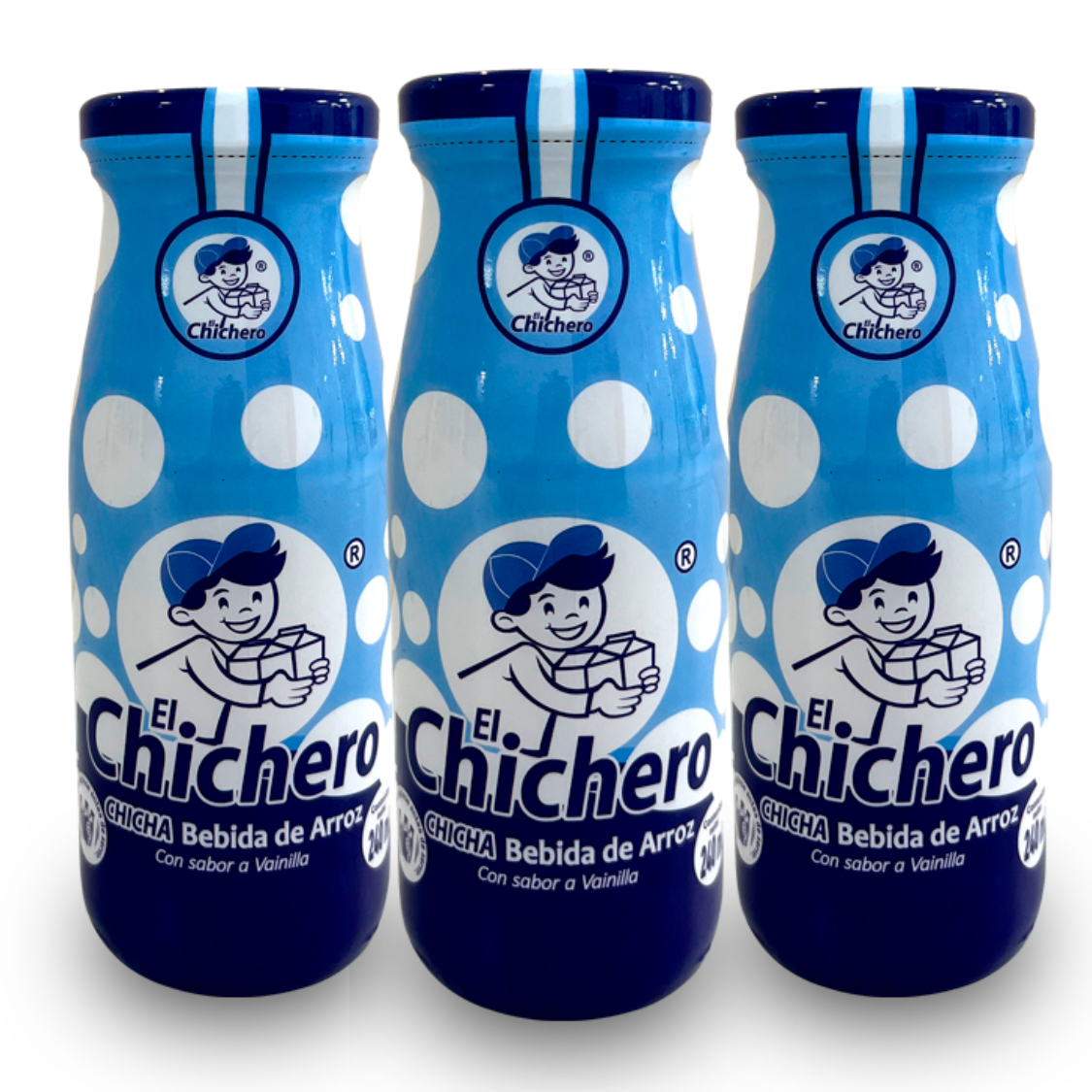 Pack 3- El Chichero Bebida de arroz con sabor a Vainilla 240ml