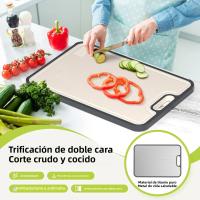 Placa De Corte Doble Lado Titanium Para Cocina Placa De Alimentos De Grado Titanium Puro Fácil De Limpiar Material De Trigo Y PP - details 3