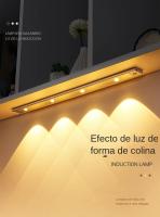Luz Nocturna LED Con Sensor De Movimiento Ultra Delgada Inalámbrica Para Cocina Armario Dormitorio Iluminación Interior USB Para Refrigerador De Vino - details 0