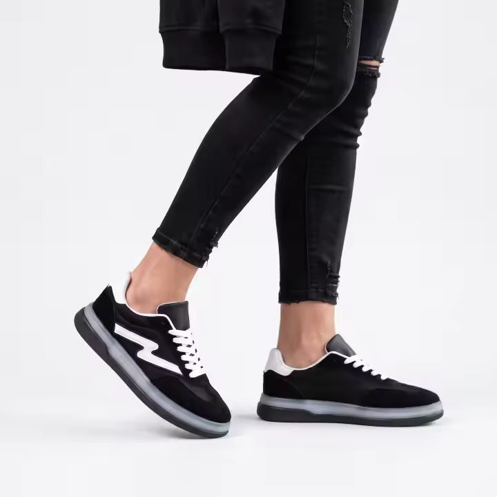 Calzados soraia, Zapatillas Deportivas de Mujer con Paneles de Malla y Detalle de Leopardo - Estilo Urbano Casual - Beige y Marrón - 1