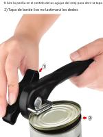 1pc Cuchillo De Lata Individual Manija Abrelatas Manual De Acero Inoxidable Para Cocina Herramienta De Cocina Esencial - details 4