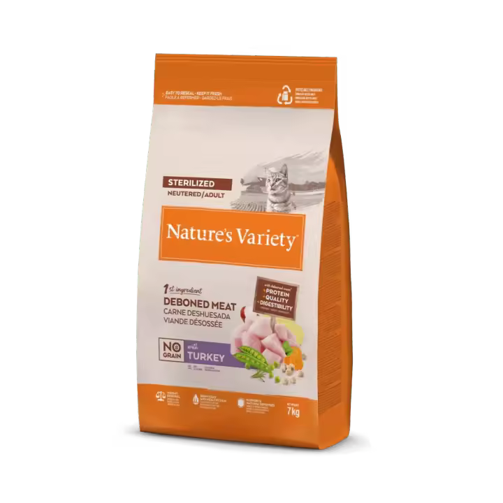 Nature's Variety No Grain Sterilized Pavo para Gatos - Comida para Gato Adulto Esterilizado - 1