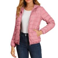 Chaqueta De Invierno Para Mujer Ligeramente Acolchada Con Capucha Cierre De Cremallera Impermeable Y Térmica Con Bolsillos Estilo Casual - details 2