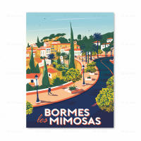 Pintura En Lienzo De Paisaje Costero Francés Provenza Poster De Viaje Arte Para El Salón Decoración Del Hogar Imagen Vertical Rectangular Sin Marco - details 4