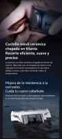 Xiaomi Hair Clipper|5 ajustes de longitud para un corte de precisión + 14 posiciones de longitud del peine-guía Cabezal con cuchilla cerámica chapada en titanio Batería con 180 minutos de duración* - details 3