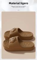 Zapatillas De Casa Para Mujer De Talla Grande 32-45 Ligera Antideslizante Con Dibujos De Capybara Verano Suela Suave Sandalias Para Baño - details 3