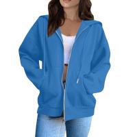Sudadera De Mujer Con Capucha Abrigo Casual De Color Sólido Otoño E Invierno Con Bolsillos Y Cierre De Cremallera Largo Manga Para Calle - details 6