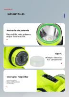 Lámpara De Cara Profesional Para Escuba 2024 Con LED De Alta Potencia 500M IPX8 Torcha De Cabeza Para Pesca Y Diversión Subacuática Incluye Batería Recargable - details 4