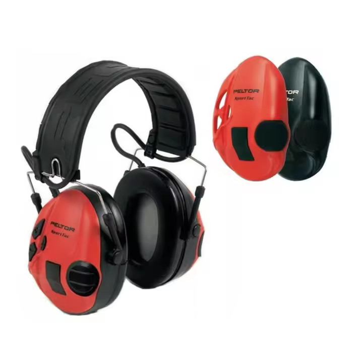 Protectores auditivos 3M Peltor Sporttac para caza. Estilo diadema 26dB con carcasas intercambiables. Perfecto para tiradores y cazadores. Compatible para trabajos industriales (EPI) - 1