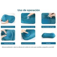 Almohada Inflable De Viaje Soporte De Cuello Para Avión Y Coche Portátil Fibras Huecas Sólido Multifuncional Para Exteriores Y Oficina - details 1