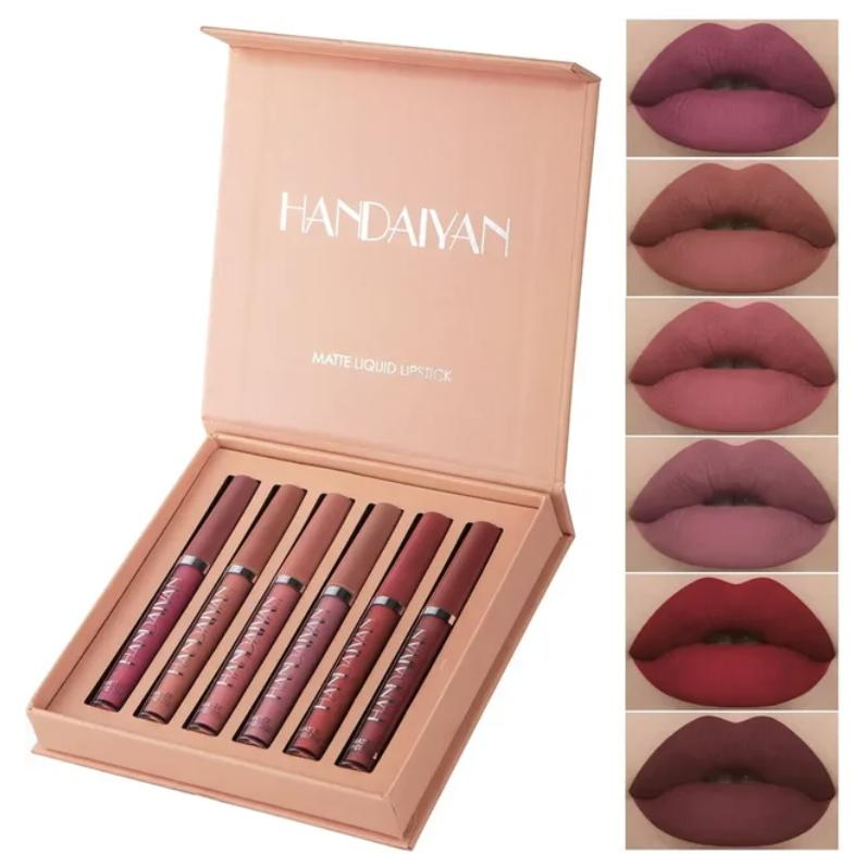 HANDAIYAN  Set de pintalabios -  Juego de pintalabios, Mate, Resistente al al agua, Larga Duración  Envenus