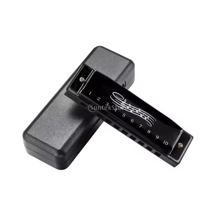 Harmonica Con 10 Agujeros Organófono Práctico Instrumento Musical Para Principiantes Y Niños Actividades De Escenario Y Fiesta - 1