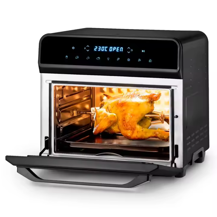 Ufesa - Freidora de aire digital Magnum 23L con resistencia dual y circulación 360° para cocción uniforme y crujiente, 1800W, 8 programas preestablecidos (deshidratar, rotisserie), hasta 230°C y 60 min temporizador - 1