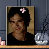 Póster Adhesivo Damon Salvatore the Vampire Diaries Arte De Pared Impermeable Para Decoración De Habitación Bar Moderno - details 4