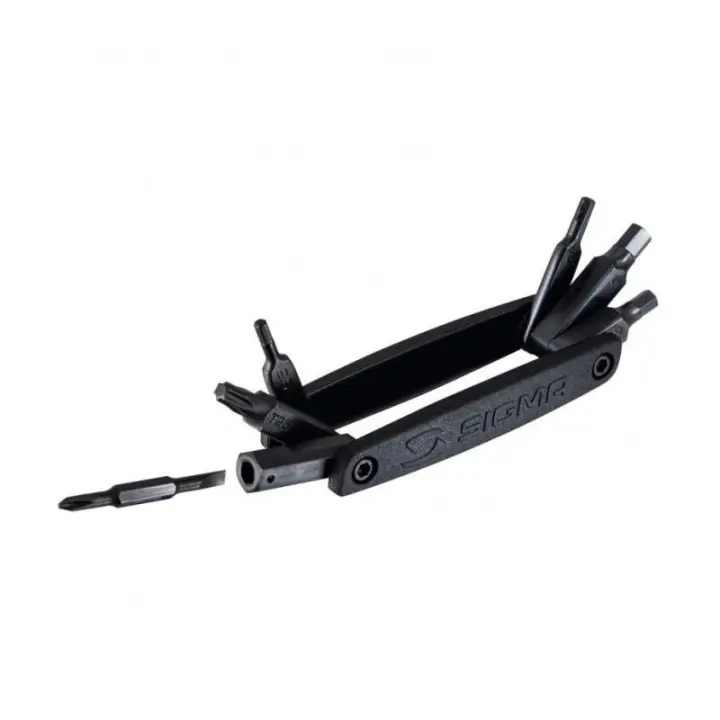 Sigma - Herramienta Multiusos Pocket Tool Small para Reparación de Bicicletas con Destornillador Estrella y Plano, Llave T25 y Hexagonales 2,5/3/4/5/8 mm, Dimensiones 74x29x11 mm, Peso 76 g - 1