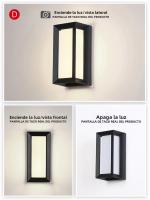 Lámpara De Pared LED Impermeable IP65 Con Sensor De Movimiento PIR Para Exterior Iluminación Decorativa Para Porche Balcón Jardín AC85-265V Moderna - details 9