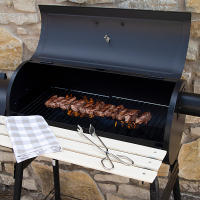 Aktive - Barbacoa de carbón con termómetro, metal, 116x61x106 cm, con sistema de ventilación y chimenea, 2 ruedas, fácil transporte, de exterior, para terraza, para balcón, bowl para líquidos, Bbq - details 4