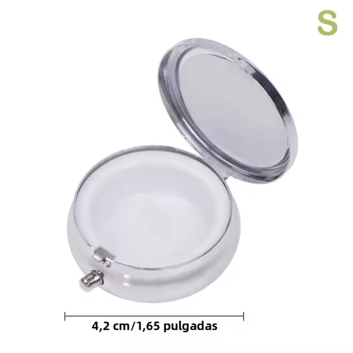 Caja De Medicamentos De Acero Inoxidable Redonda Organizador De Pastillas Caja De Alimentos Caja De Salud Para Adultos - 1