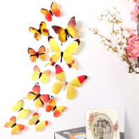 12pcs Parches De Pared Decorativos 3D Mariposa Arcoíris PVC Para Decoración Del Hogar Sala De Estar Estilo Moderno Adhesivos De Pared - details 13