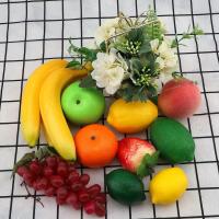 Decoración De Frutas Artificiales 10/11 PCS Banana Grape Lemon Kiwi Orange Apple Peach Strawberries Para El Hogar Material PE - details 12