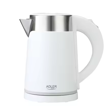 aldrer | Hervidor de agua | 1372 d.C. | Eléctrico | 800 vatios | 0,6 litros | Plástico/acero inoxidable | Base giratoria 360° ° | blanco - 1