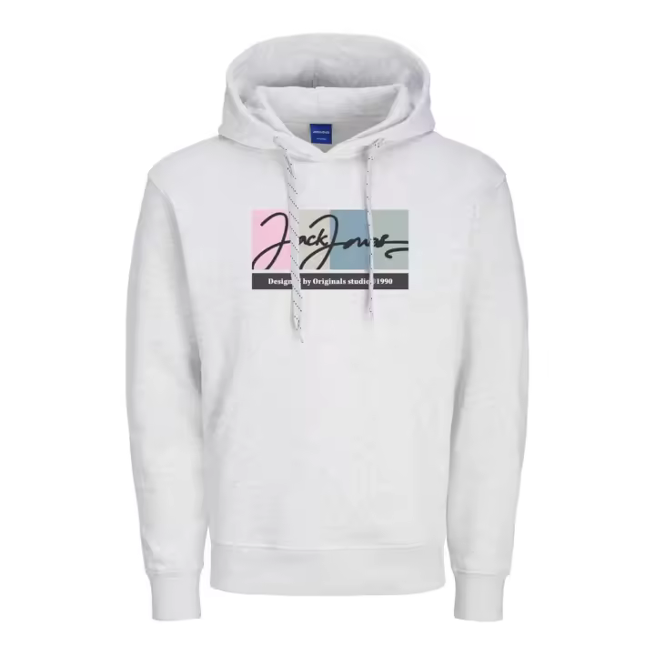 Jack & Jones Hombre Sudadera Con Capucha con Bolso Frontal Mod JORPORTLAND Logo estampado Moda Casual Informal REF 262421 - 1