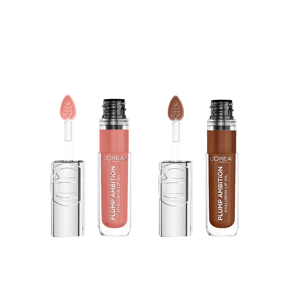 L'Oréal Paris | Pack Plump Ambition - Aceite Labial voluminizador con Ácido Hialurónico tonos 601 Worth It + 510 Nuit Sparkle