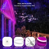 Luces RGB Para Juegos 16.4ft/5M De Neón Suave Para Mesas De Juegos Tira LED De Iluminación Compatible Con Corte Para El Hogar - details 6