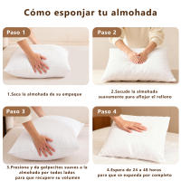 Pack Rellenos de Cojín 45x45 Fibra Hueca Siliconada, Forro de Microfibra Alta Calidad, NO TNT, Resistente y Suave - EasySpeed - details 4