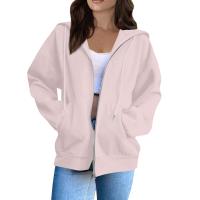 Sudadera De Mujer Con Capucha Abrigo Casual De Color Sólido Otoño E Invierno Con Bolsillos Y Cierre De Cremallera Largo Manga Para Calle - details 12