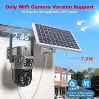 FGNS Cámara Vigilancia WiFi Exterior Solar, HD con dual lente, Cámara de Vigilancia Solar Exterior Inalámbrico con Visualización de 360 °, Detección de Movimiento,4K Visión Nocturna, Audio Bidireccional, IP66 Impermeable,S. - details 0