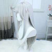 Pelucas De Cosplay Anime Gojo Satoru Para Mujer Con Franjas Peluca Sintética Larga Y Recta Para Halloween Resistente a Altas Temperaturas - details 1