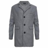 Chaqueta De Lana Para Hombre Estilo Británico Casual Otoño Invierno Manga Larga Con Lining Cierre Tradicional Solapa Plegable - details 3
