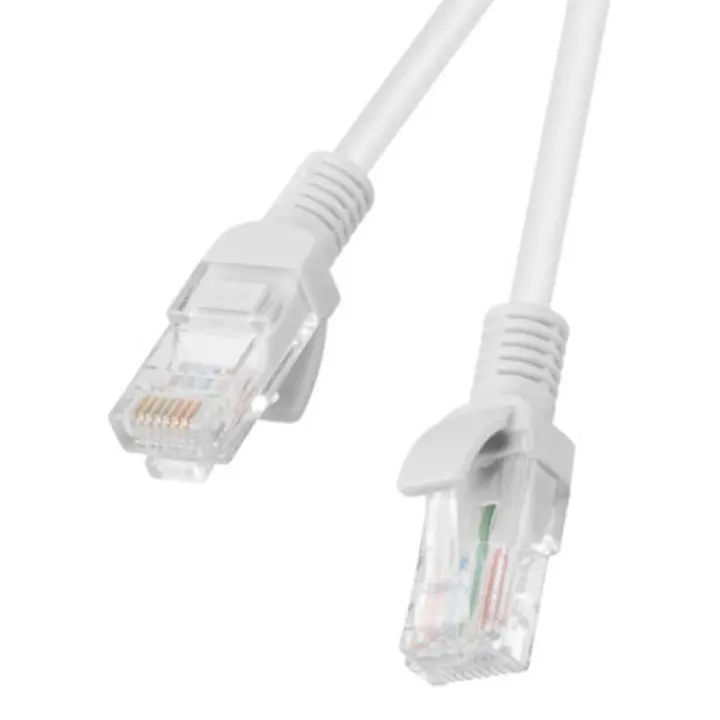 Lanberg - Cable de red PCU6-20CC-0025-S Cat6 U/UTP (UTP) gris de 0.25 m con conectores RJ-45 para conexión Ethernet rápida y fiable en oficina o hogar - 1
