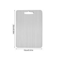 Tabla De Corte De Acero Inoxidable De Grado Alimenticio Doble Cara Rectangular Bloque De Picar Frutas Y Carne Soporte Ecológico - details 13