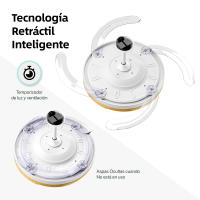 IOTOSTARK Ventilador de Techo con Luz LED Retráctil 106cm, 4 Aspas, Control por APP y Mando a Distancia, Potencia Total 66W, Temporizador, 6 Velocidades, 3 Temperaturas de Luz, Función Verano-Invierno, Silencioso, Negro IOTOSTARK-leduni - details 23