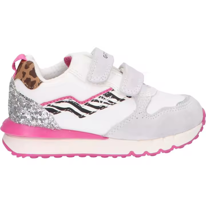 GEOX J26GZC 022BC J FASTICS C0563 WHITE Girls Sneakers-FUCHSIA - 1