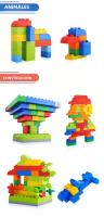 Juego De Bloques De Construcción Grandes 140PCS Para Niños Creativo Set De Bloques Coloridos Básicos De Plástico ABS Juguete DIY Para Bebés Navidad - details 11