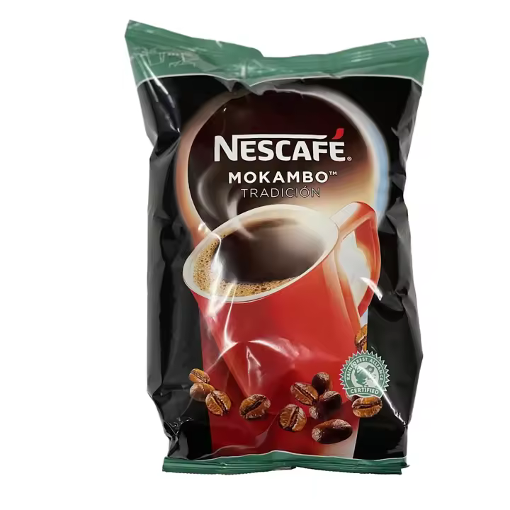 Nescafé Mokambo Tradición 500 gramos - Café soluble liofilizado natural con certificado Rainfores Alliance 100 % Arábica - Paquete 500 gramos - 1