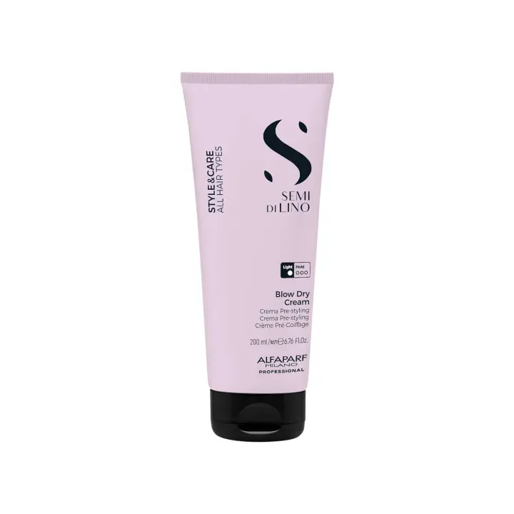 Alfaparf SDL Blow Dry Cream 200 Ml. / Crema de peinado sin aclarado que acelera el secado, protege del calor del secador/plancha y deja el cabello suave, brillante y sin encrespamiento. Facilita el brushing y aporta un acabado pulido de larga duración. - 1