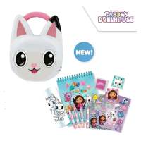 Gabby's Dollhouse - Maletín escolar 3D con juego de papelería incluido para niños, diseño en relieve con personajes favoritos, resistente y compacto para mochila - details 0