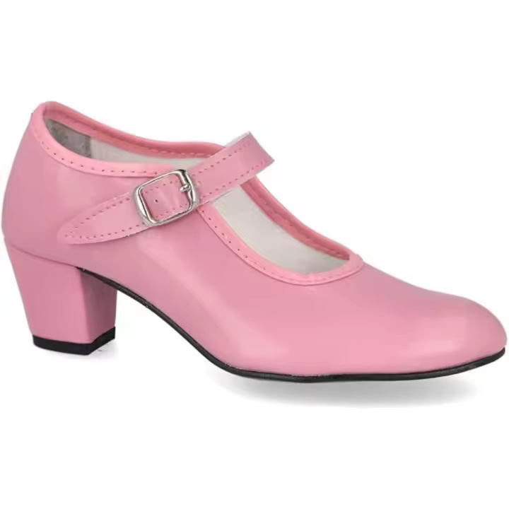 ZAPATOS FLAMENCA C.PASOS DE BAILE ROSA.( Pedir una Talla más de la Habitual ) - 1
