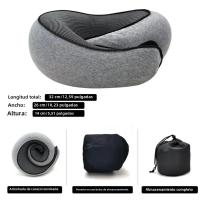 Almohada De Viaje En Forma De Caracol De Espuma De Memoria Soporte De Cuello Ajustable Portátil Suave Para Descanso Del Mediodía Y Sueño - details 1