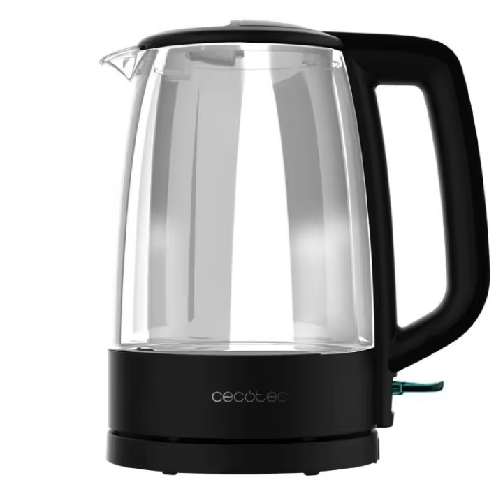 Cecotec Hervidor Eléctrico de Agua de 1,7 L ThermoSense 320 Clear. 2200W, Cuerpo de Vidrio de Borosilicato, Indicador Luminoso - 1