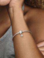 Pandora - Pulsera Pandora Moments con cierre de margarita y cadena de serpiente - Plata de ley - details 3