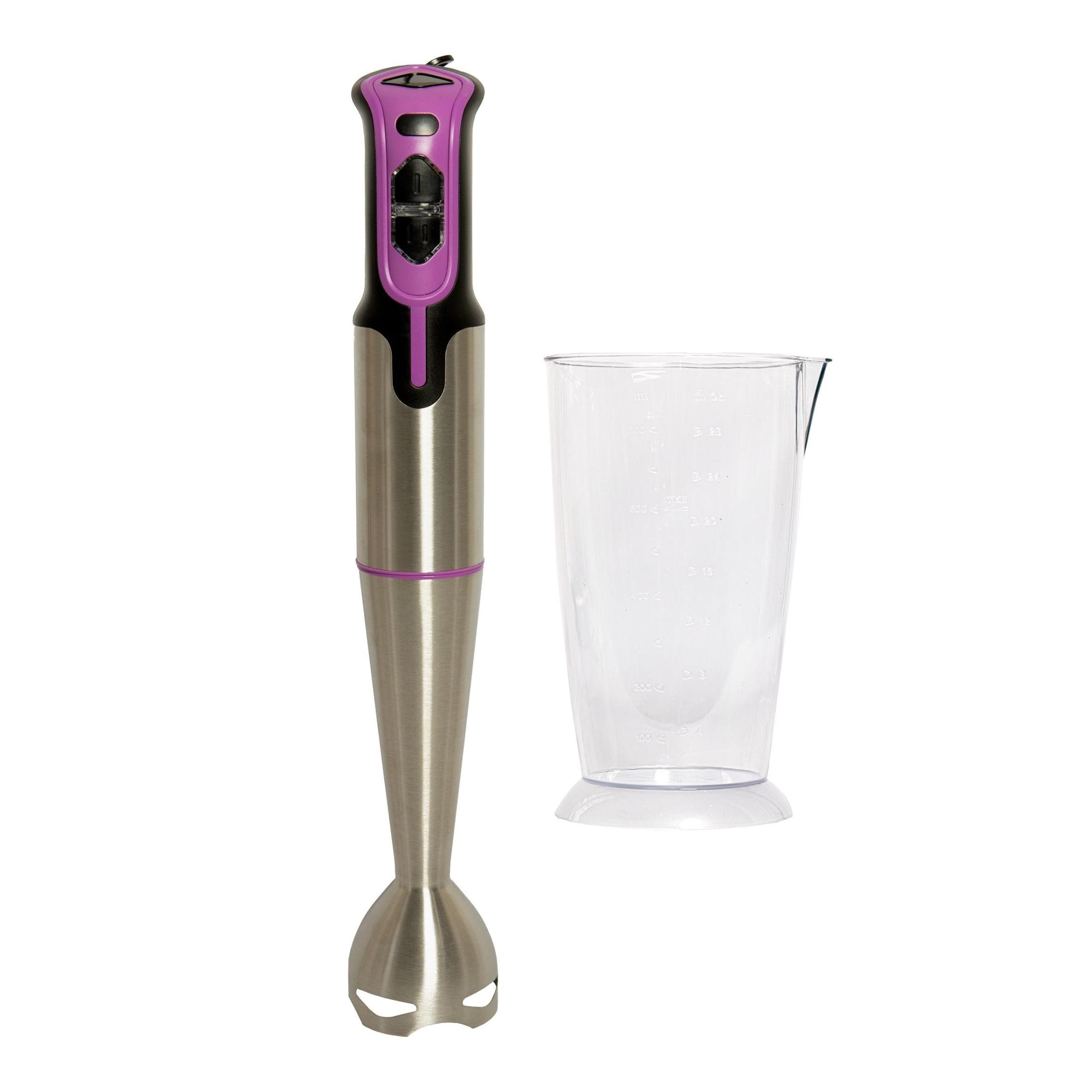 Batidora de Mano Acero Inoxidable 700W Velocidades Variables Morado