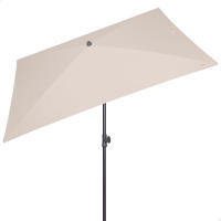 AKTIVE Sombrilla terraza rectangular, Sombrilla balcón, 200x125 cm, Protección UV30, Mástil de Ø28/32 mm, Sombrillas grandes, Sombrilla inclinable, Sombrilla grande terraza, Sombrilla terraza - details 1