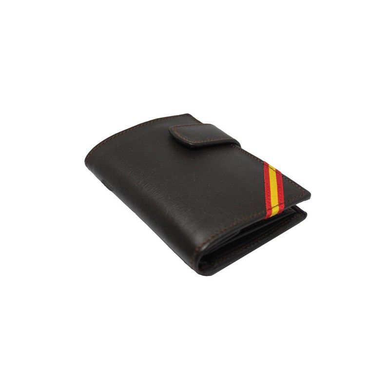 CARTERA DE PIEL CON MONEDERO Y BANDERA DE ESPAÑA . Ramito Piel Ramito Ubrique