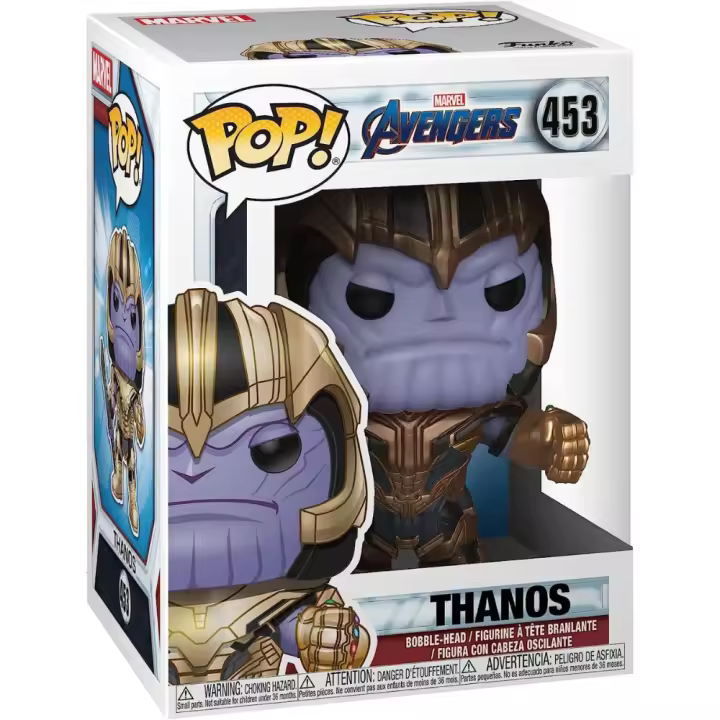 Funko Pop Thanos Marvel Avengers Endgame figura con cabeza oscilante 9,5 cm villano Vengadores - 1